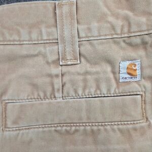 Carhartt Mens 32x30 Tan Cotton Relaxed Fit Utility Workwear Canvas Pants 0918